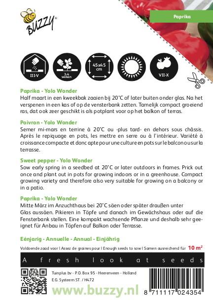 Paprika Yolo Wonde - Zaden