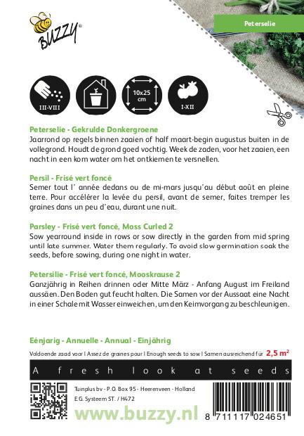 Peterselie Gekrulde Donkergroene - Zaden