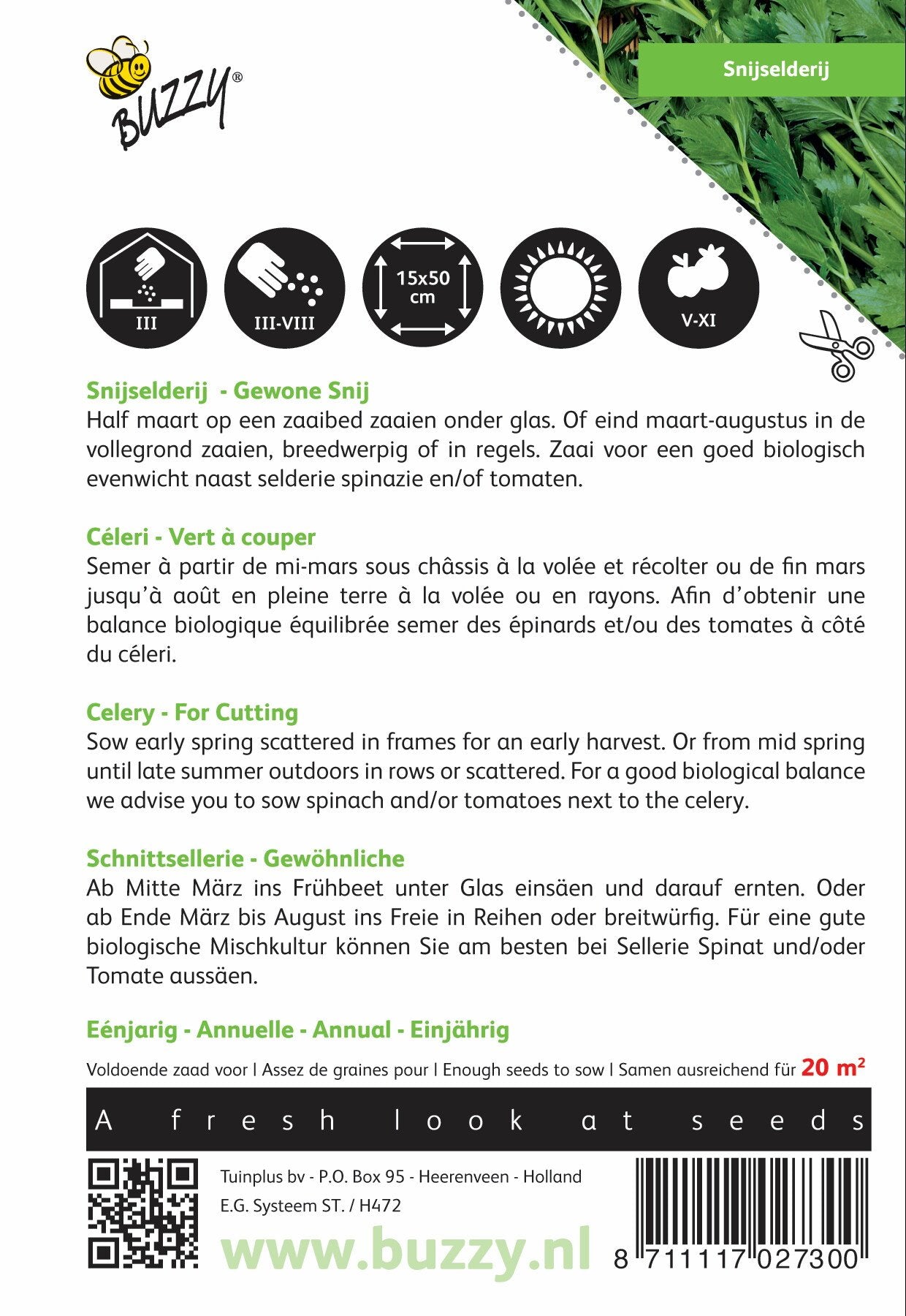 Snijselderij Gewone Sni - Zaden