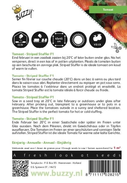 Tomaten Striped Stuffer F1 - Zaden