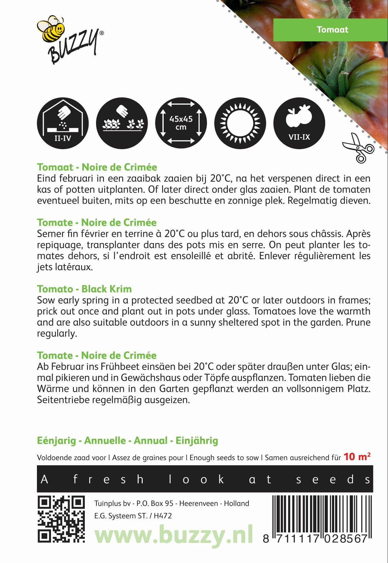 Tomaat Noire de Crimée - Zaden