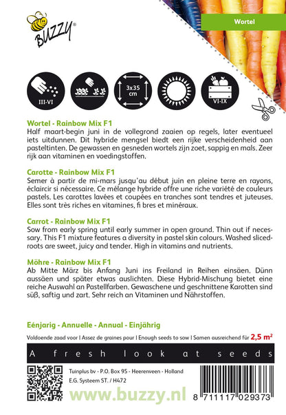 Wortel Rainbow F1 - Zaden