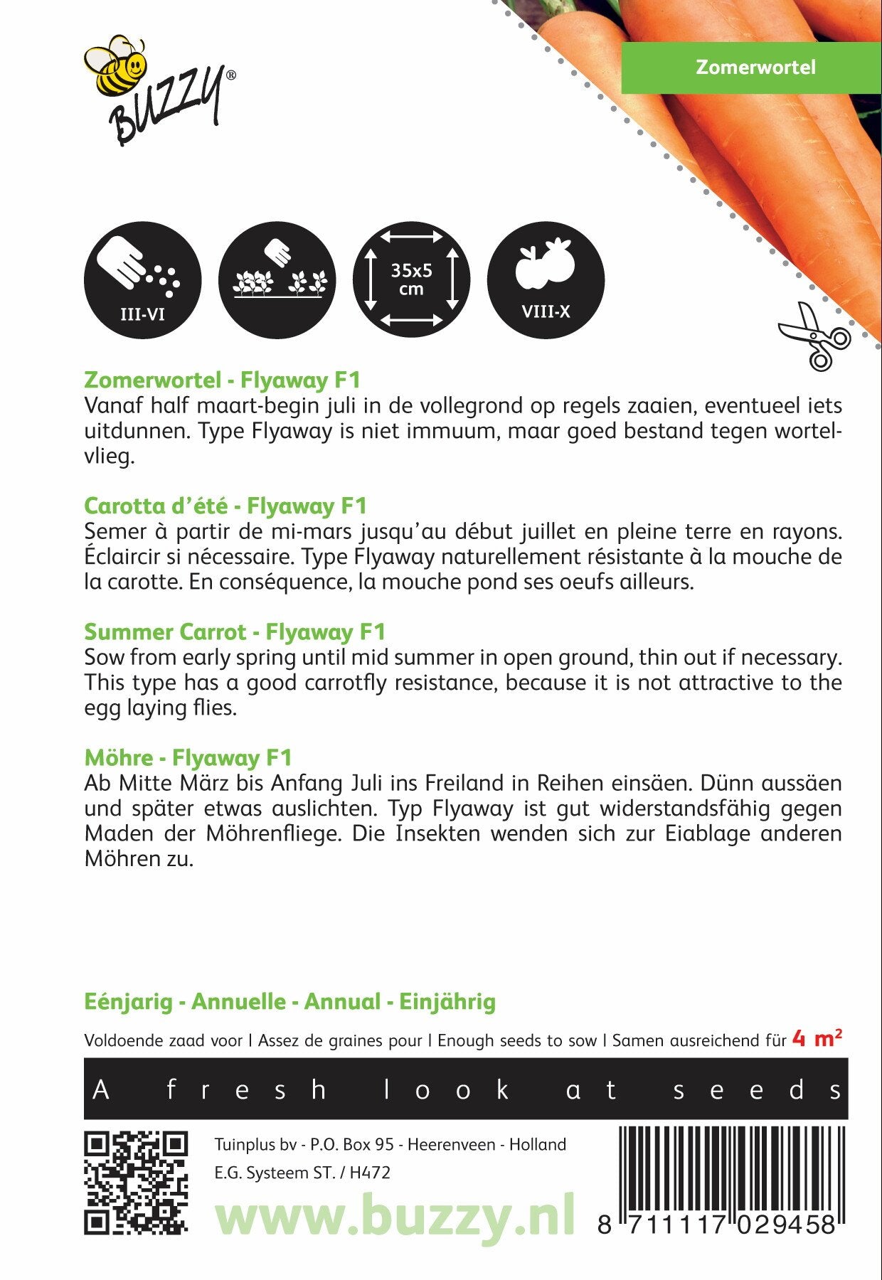 Zomerwortel Flyaway F1 - Zaden