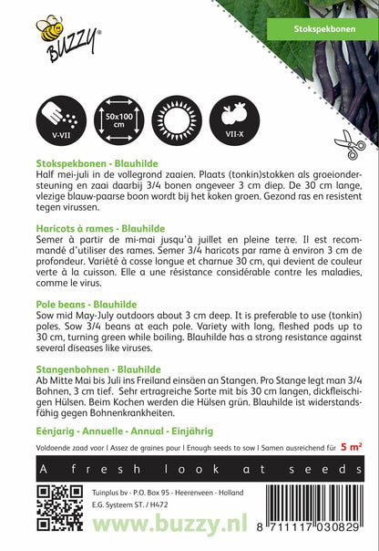 Stokspekbonen Blauhilde - Zaden