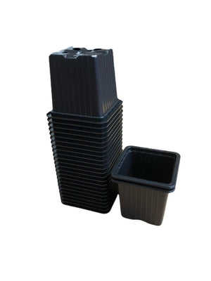 Pot de culture noir - 7 x 7 x 6 cm