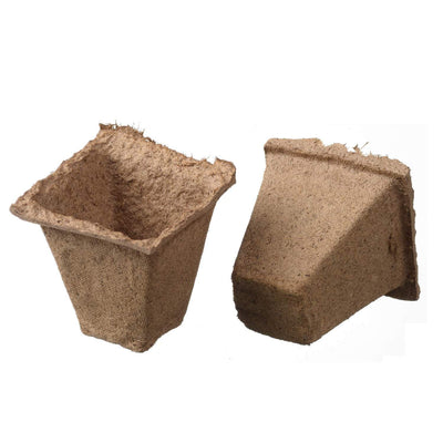 Pots biodégradables H6x6x6cm, lot de 16