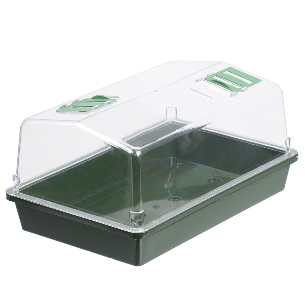 Kweekkas met ventilatie groen H21x55x31cm - Kweekbenodigdheden