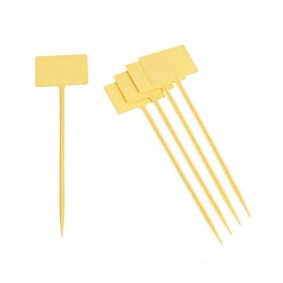 Étiquettes en plastique jaunes pour assiettes, 34 cm, lot de 5