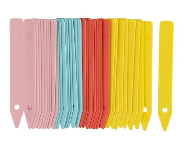 Steeketiketten gekleurd H10cm set à 40 stuks - Kweekbenodigdheden