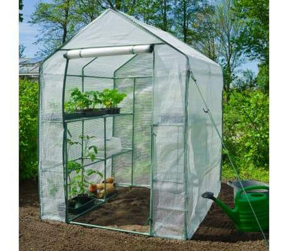 Tuinkas met dubbele etages H195x140x140cm - Kweekbenodigdheden
